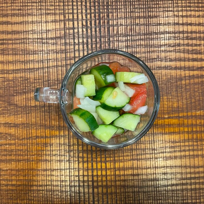 カンタン酢使用!トマトオニオンきゅうりのマリネ